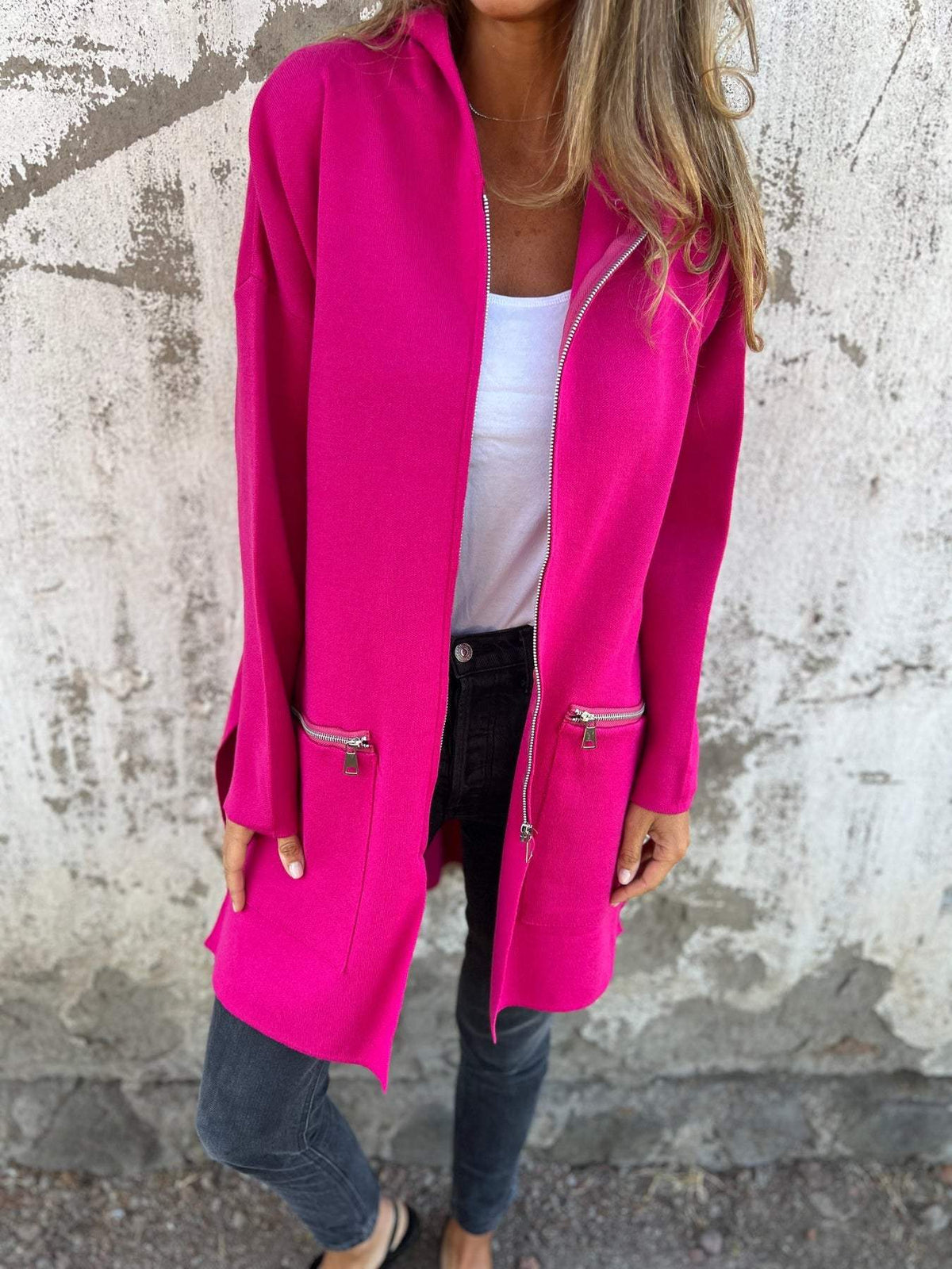 CLEARANCE SALE🔥 Zipper Long Sleeve Hooded Jacket