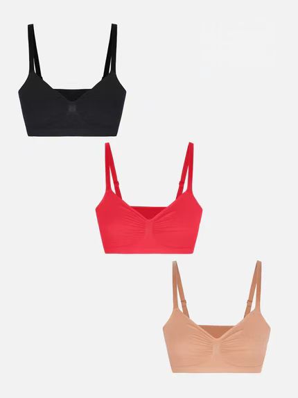 Pocketsh 3-Pack Smooth Seamless Wireless Bra Bundle