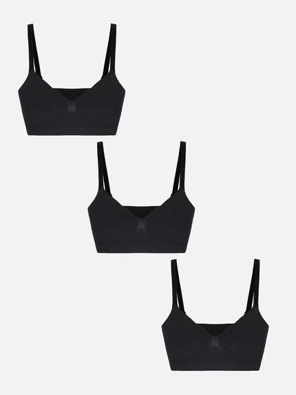 Pocketsh 3-Pack Smooth Seamless Wireless Bra Bundle