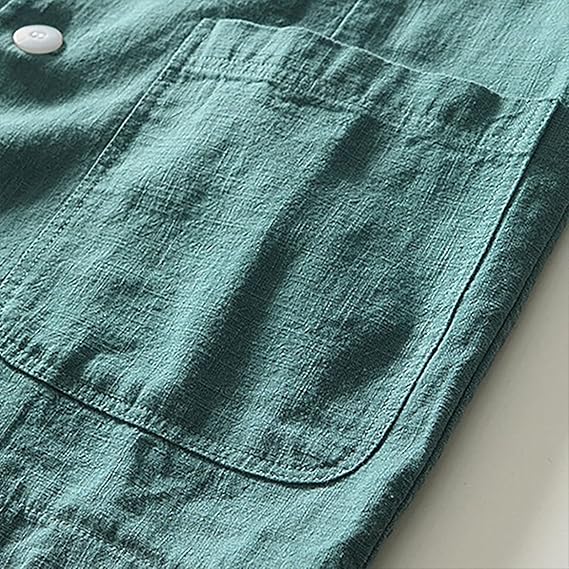 Herren-Leinenjacke Freizeitanzug Zwei-Knopf-Sakko leicht Slim Fit sportlich