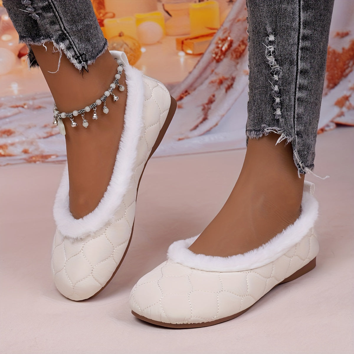 🔥Last Day Promotion 50% OFF - Women's Fashion Soft Mary Jane Plush Flat Shoes