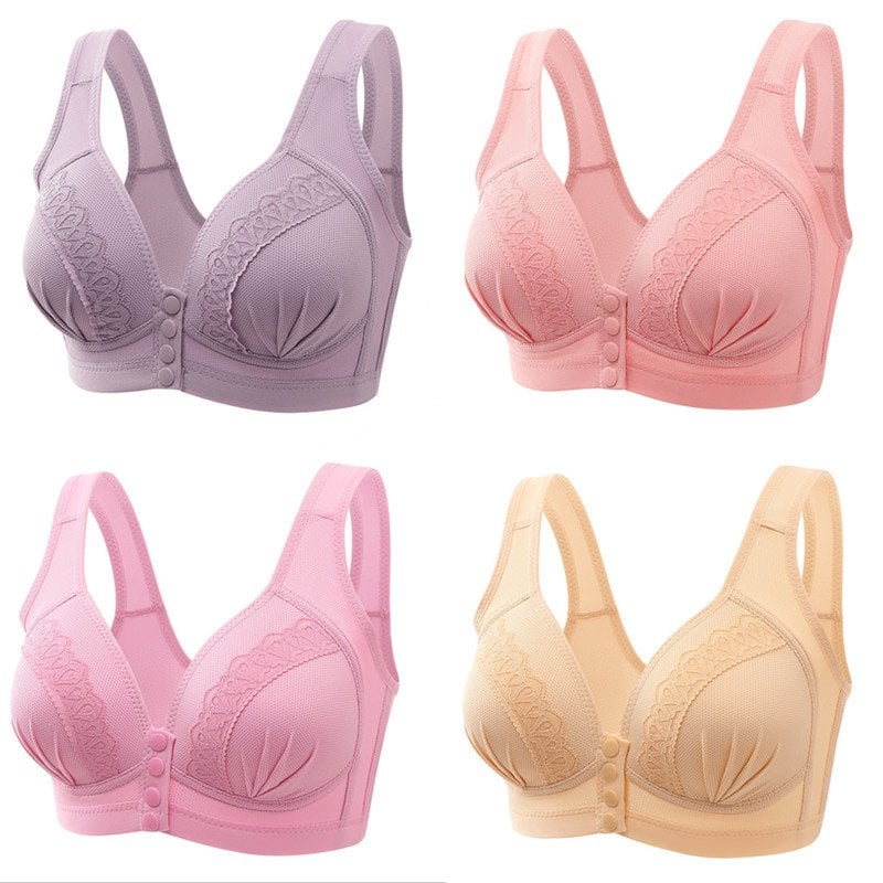 💕BUY 1 GET 2 FREE💕-2024 Front Button Breathable Skin-Friendly Cotton Bra