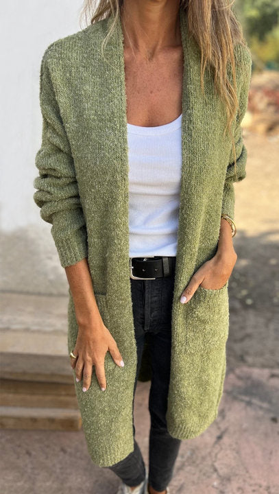 🔥Only 36 left in stock-Women's Casual Knit Pocket Oversized Sweater Cardigan