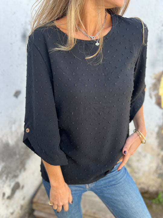 CLEARANCE SALE🔥 Round Neck Embroidered Large Cuffs Casual Shirt